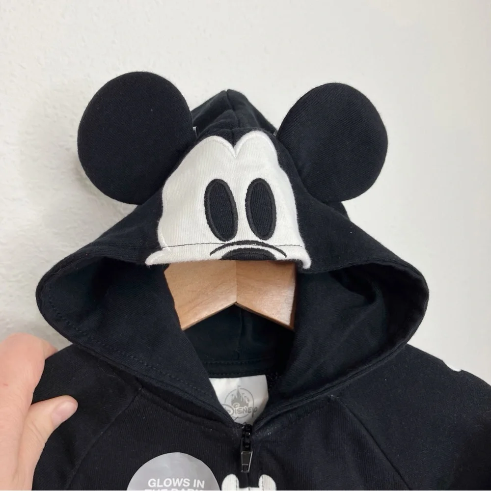 NWT Disney Store Mickey Mouse costume baby one piece glow in the dark 3-6 months